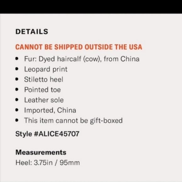 Alice + Olivia Leopard Print Calf Hair Heels - NWOT - Picture 11 of 12